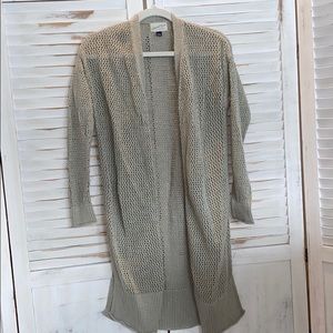 Mid length open weave Cardigan